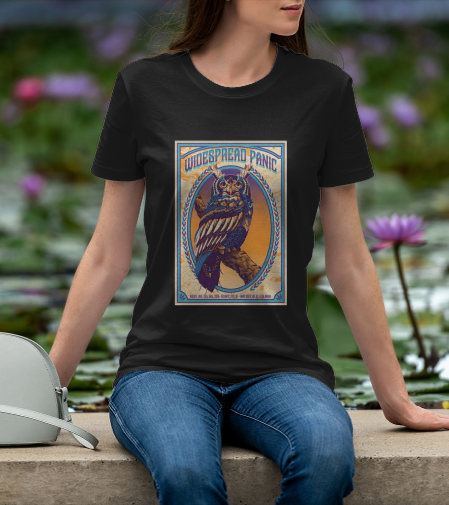 Widespread Panic Atlantic City August 14 16 2026 Hard Rock Live At Etess Arena Owl T-Shirt