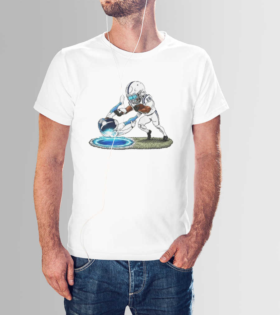 Jonathan Taylor Indianapolis Colts 28 Football Caricature T-Shirt