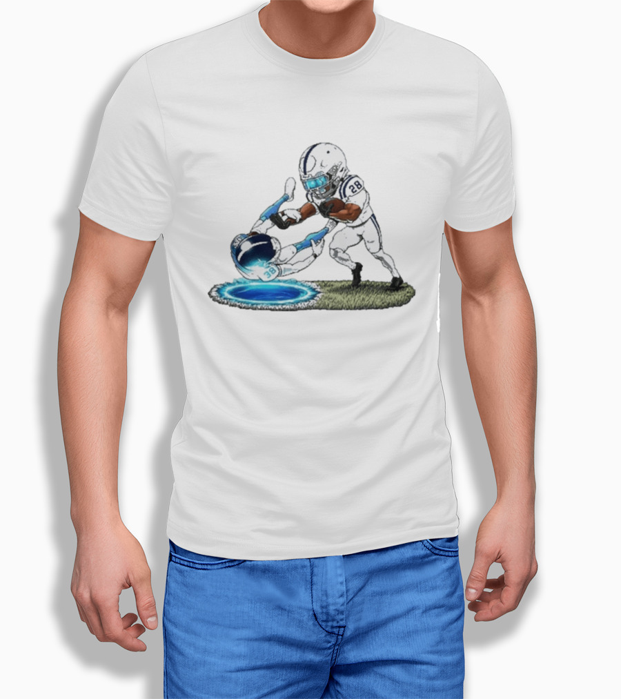 Jonathan Taylor Indianapolis Colts 28 Football Caricature T-Shirt