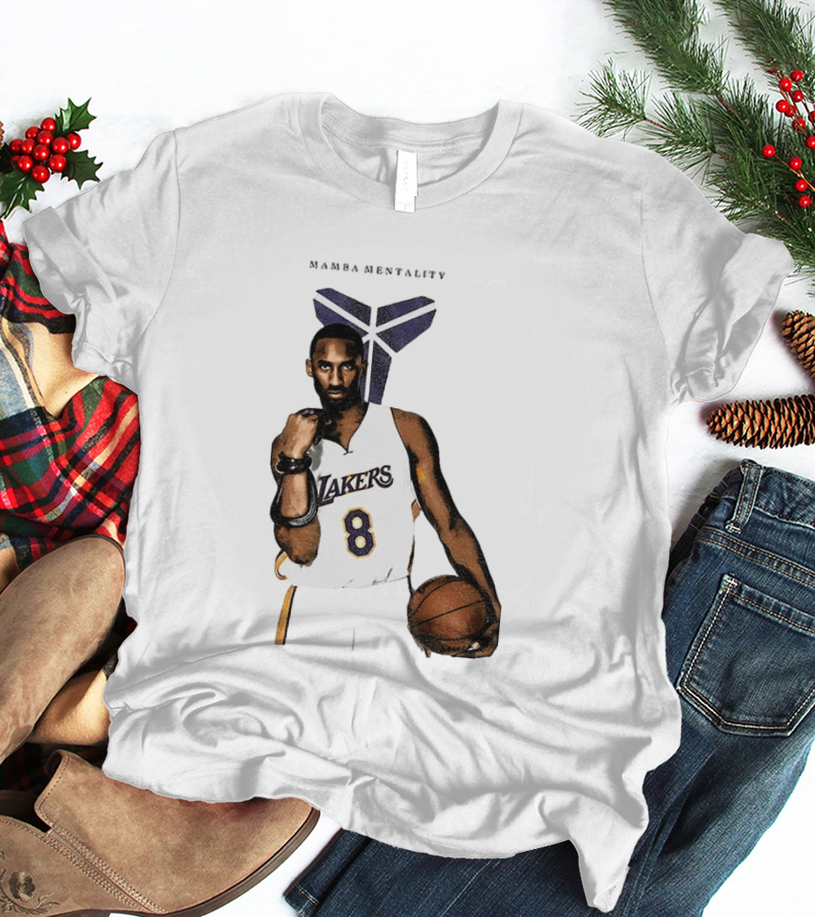 Kobe Bryant Mamba Mentality Los Angeles Lakers 8 Basketball Player T-Shirt