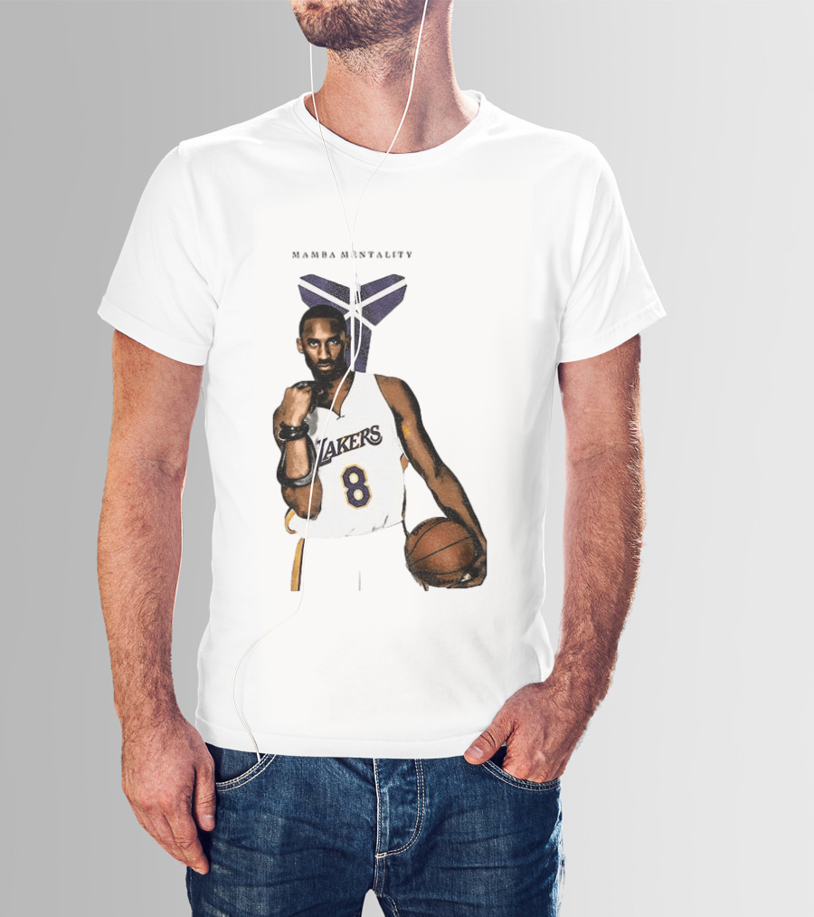 Kobe Bryant Mamba Mentality Los Angeles Lakers 8 Basketball Player T-Shirt