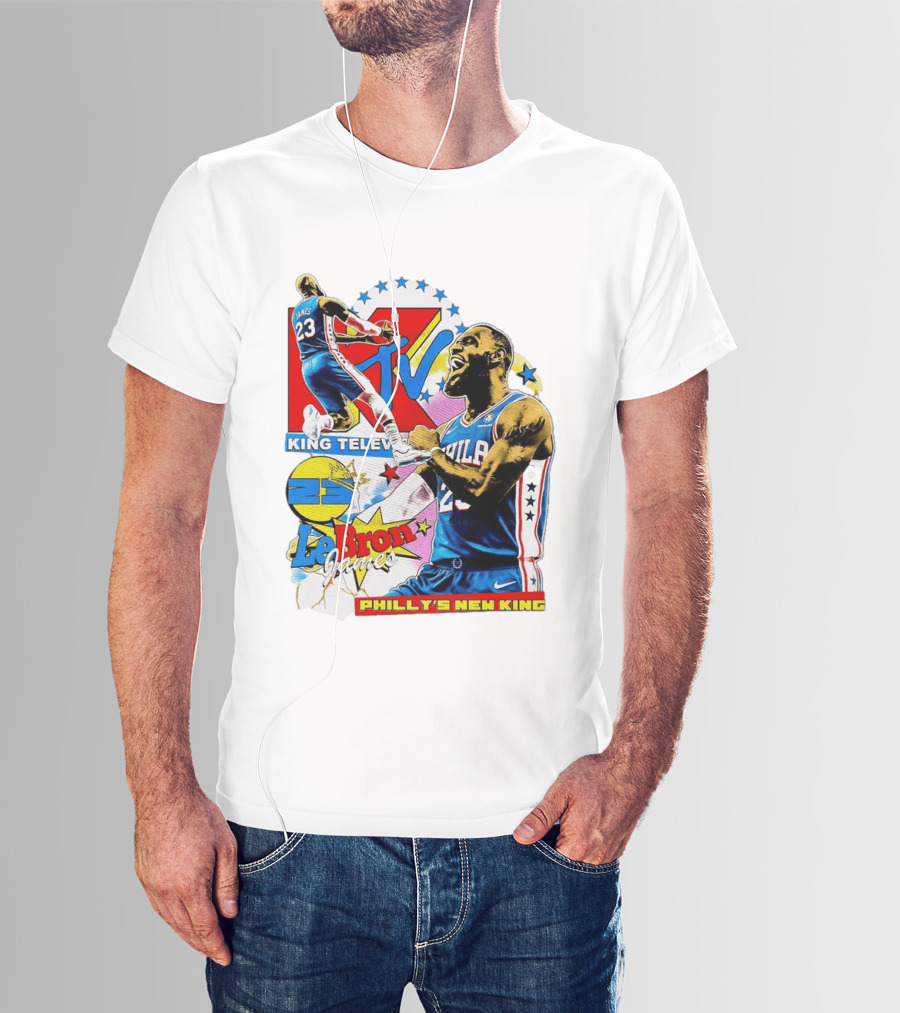 LeBron James MTV King Television Philly's New King Philadelphia 76ers T-Shirt