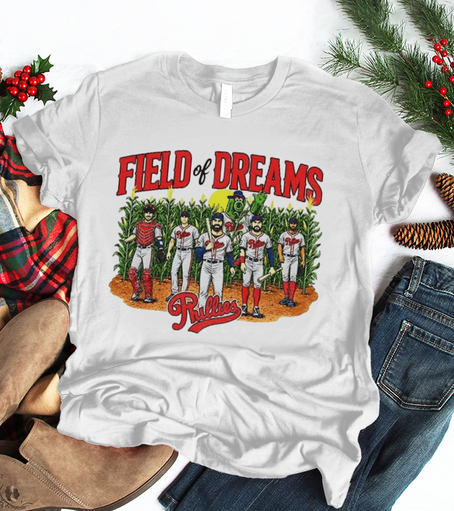 MLB Phillies Field Of Dreams 2026 Dyersville Iowa Cornfield Event T-Shirt