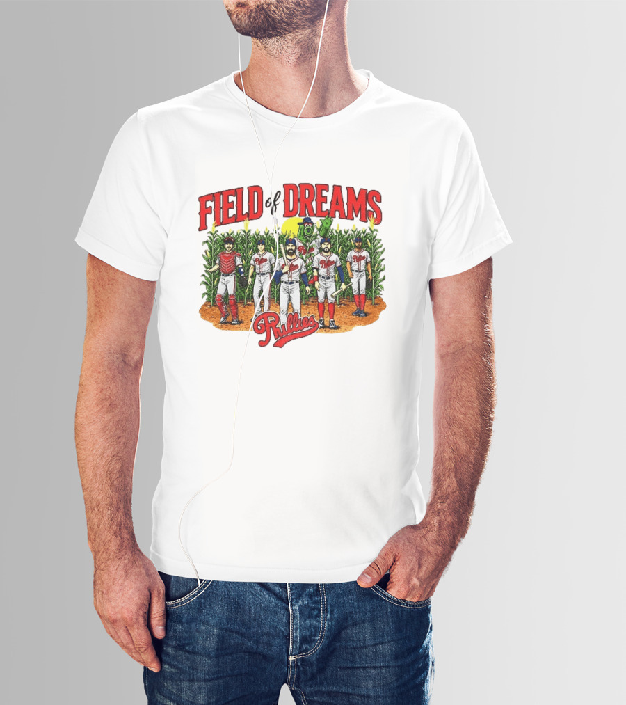 MLB Phillies Field Of Dreams 2026 Dyersville Iowa Cornfield Event T-Shirt