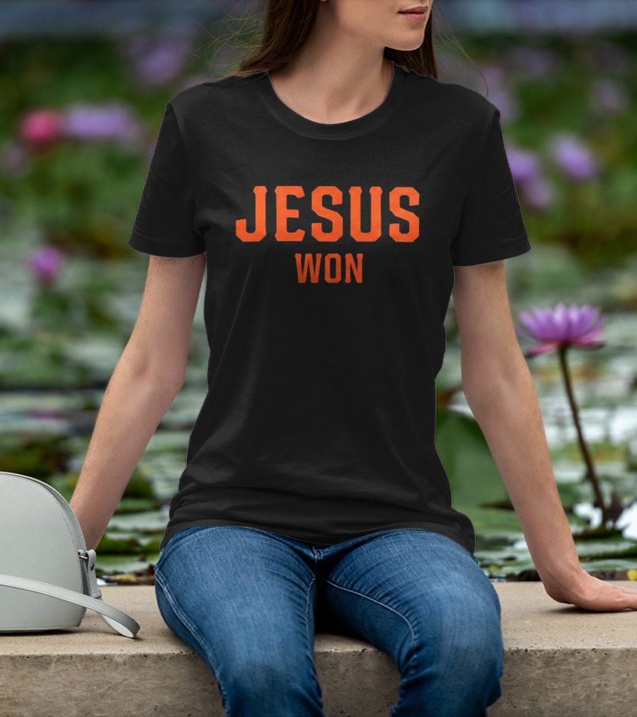 New York Giants 2026 Jesus Won Victory Celebration T-Shirt