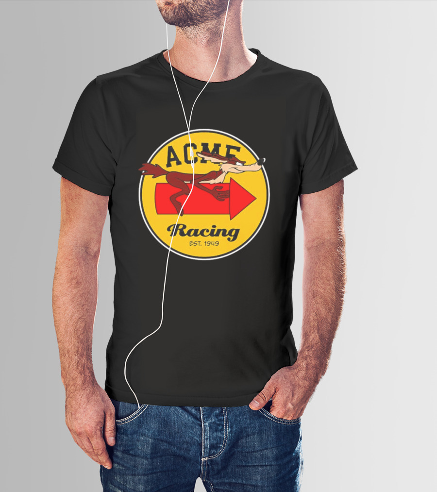 Acme Racing Wile E. Coyote Rocket Est 1949 Retro Cartoon T-Shirt