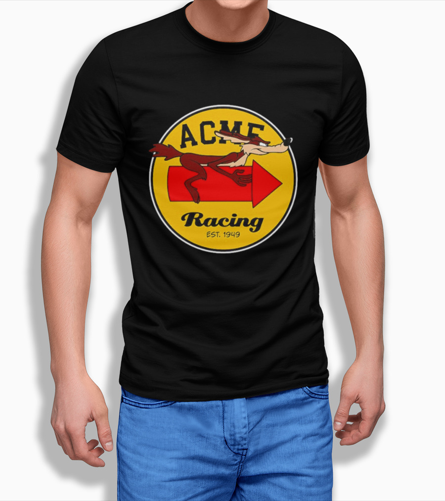 Acme Racing Wile E. Coyote Rocket Est 1949 Retro Cartoon T-Shirt