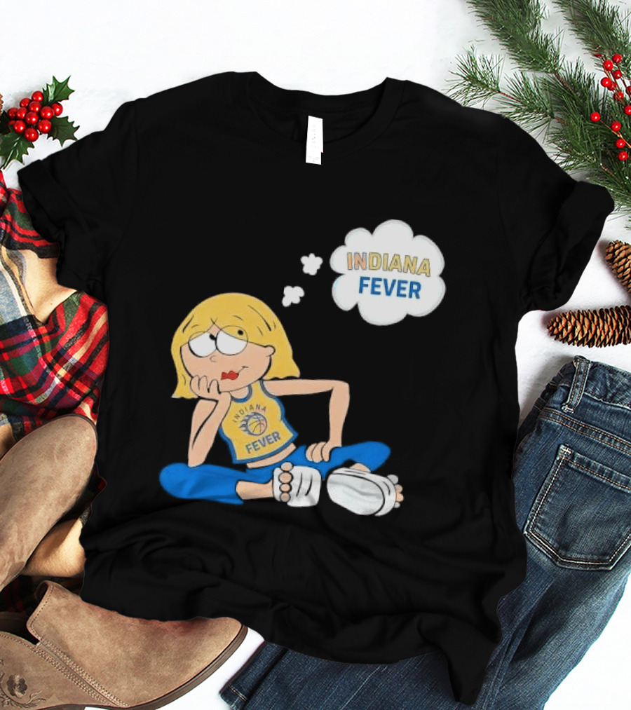 WNBA Indiana Fever Blonde Girl Cartoon Thought Bubble T-Shirt