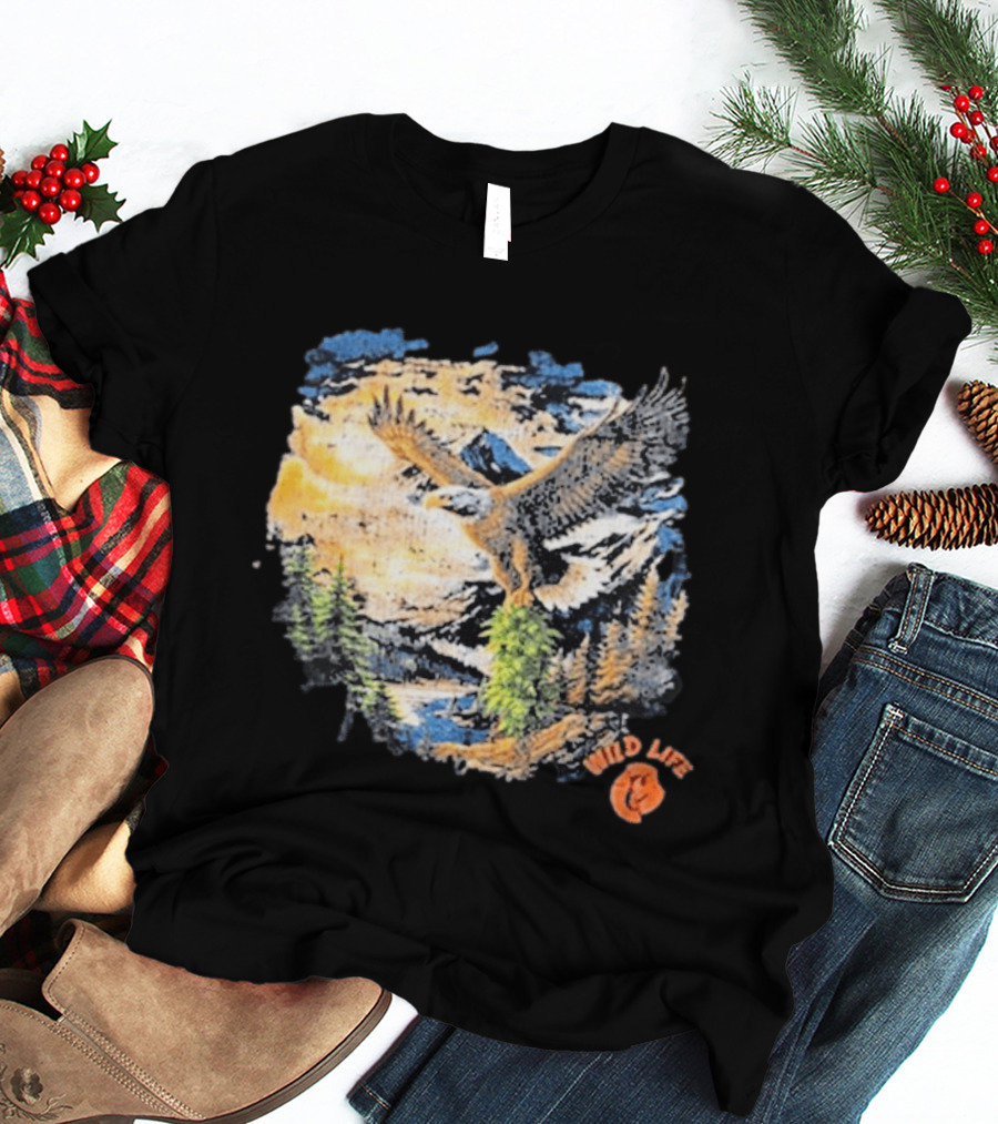 Cookies X Wildlife Soaring Eagle Mountain Scene T-Shirt