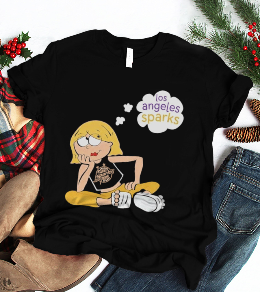 Los Angeles Sparks WNBA Blonde Girl With Astronaut Thought Bubble T-Shirt