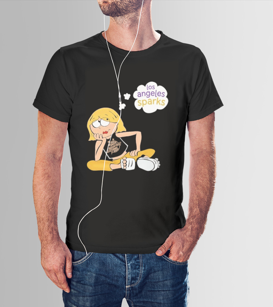 Los Angeles Sparks WNBA Blonde Girl With Astronaut Thought Bubble T-Shirt