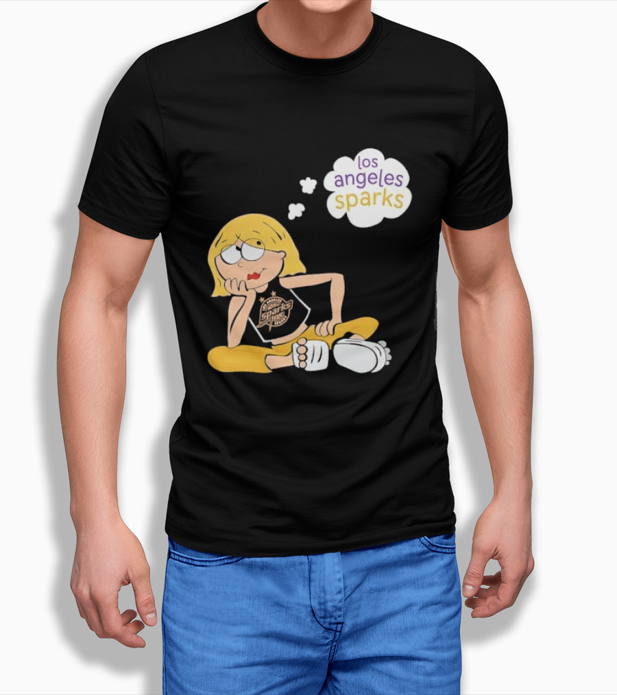 Los Angeles Sparks WNBA Blonde Girl With Astronaut Thought Bubble T-Shirt
