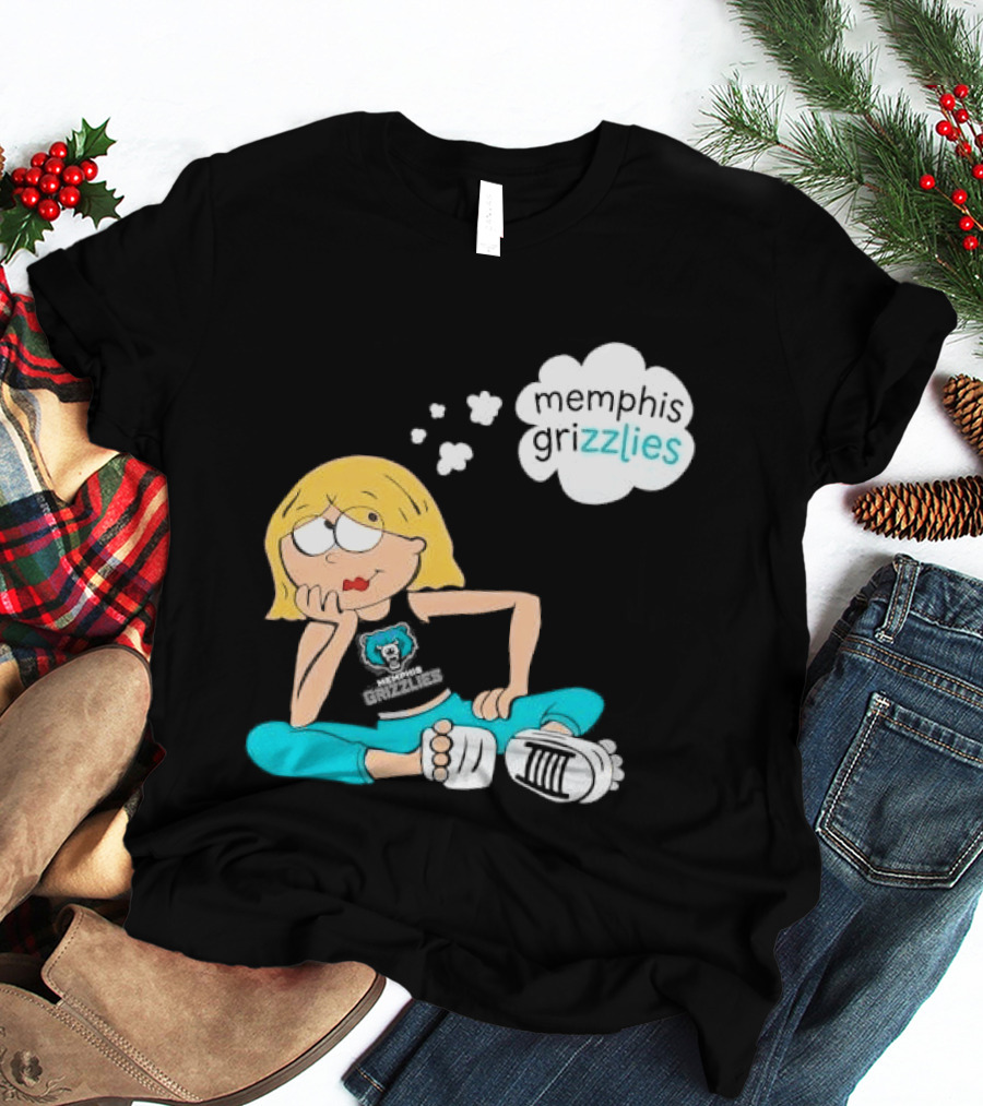 Memphis Grizzlies NBA Cartoon Blonde Girl Daydreaming Thought Bubble T-Shirt