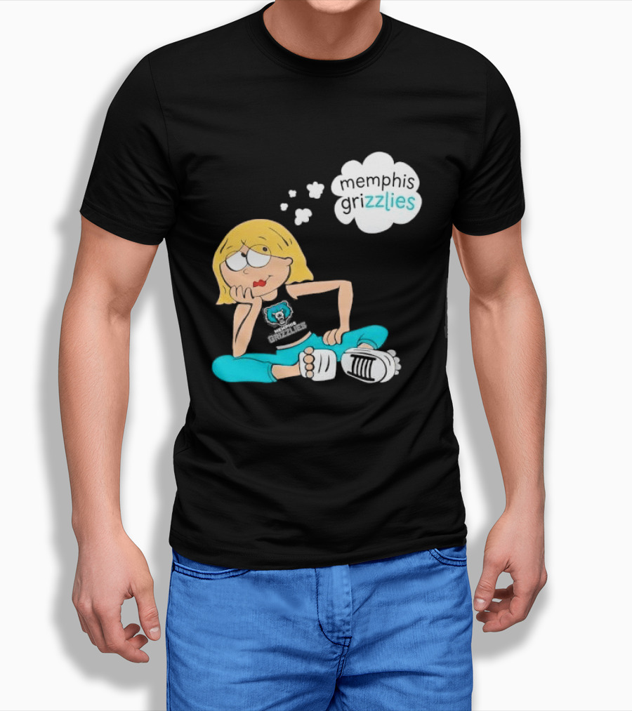 Memphis Grizzlies NBA Cartoon Blonde Girl Daydreaming Thought Bubble T-Shirt