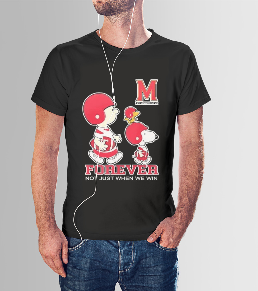 Charlie Brown And Snoopy Forever Loyalty Maryland Terrapins Fan T-Shirt