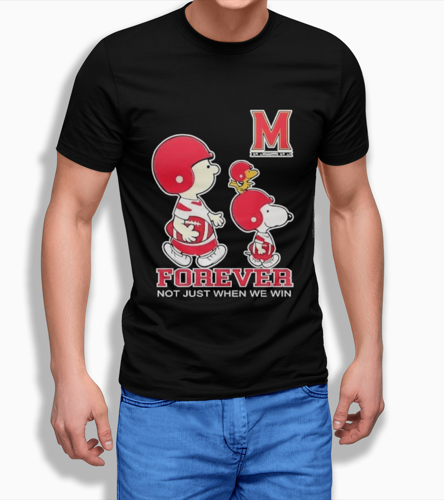 Charlie Brown And Snoopy Forever Loyalty Maryland Terrapins Fan T-Shirt
