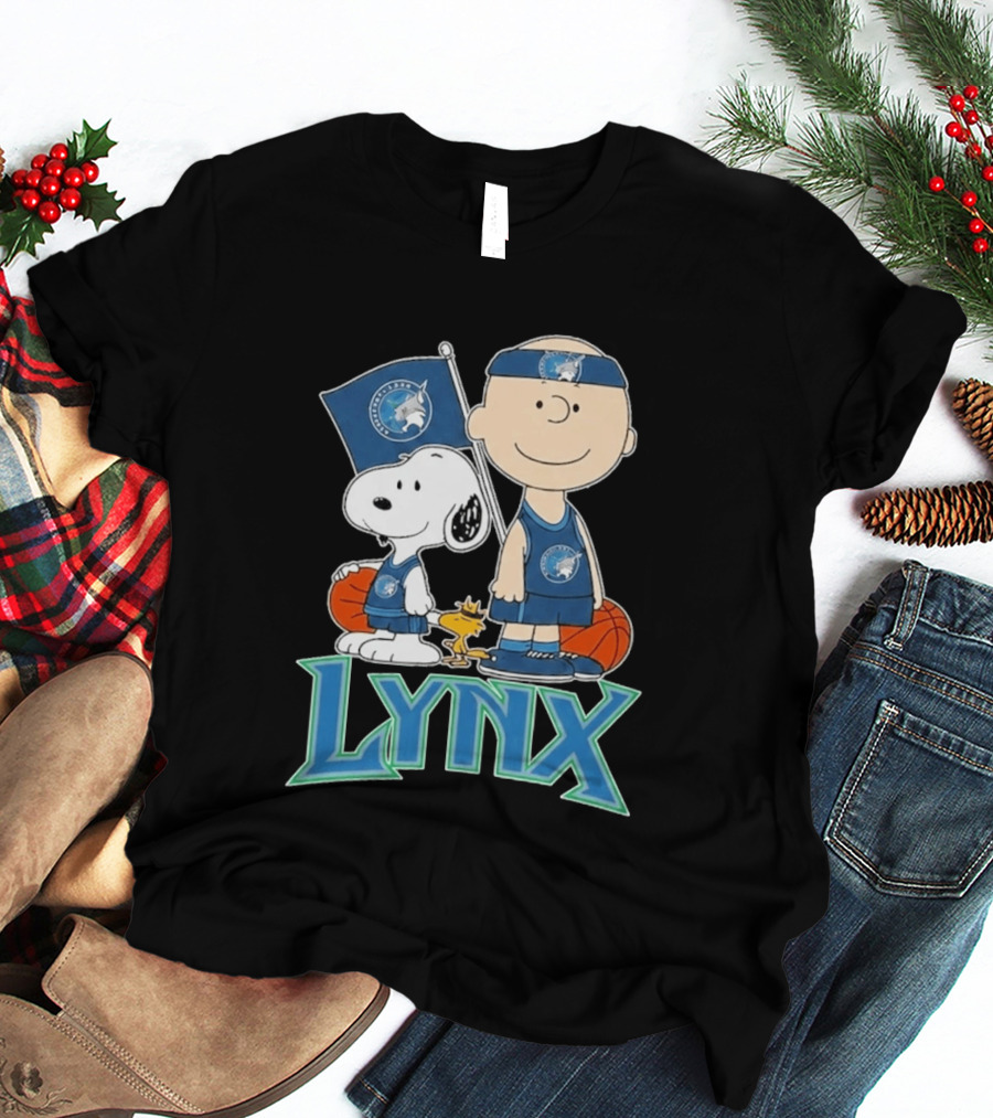 Minnesota Lynx Snoopy Charlie Brown WNBA Basketball Woodstock T-Shirt