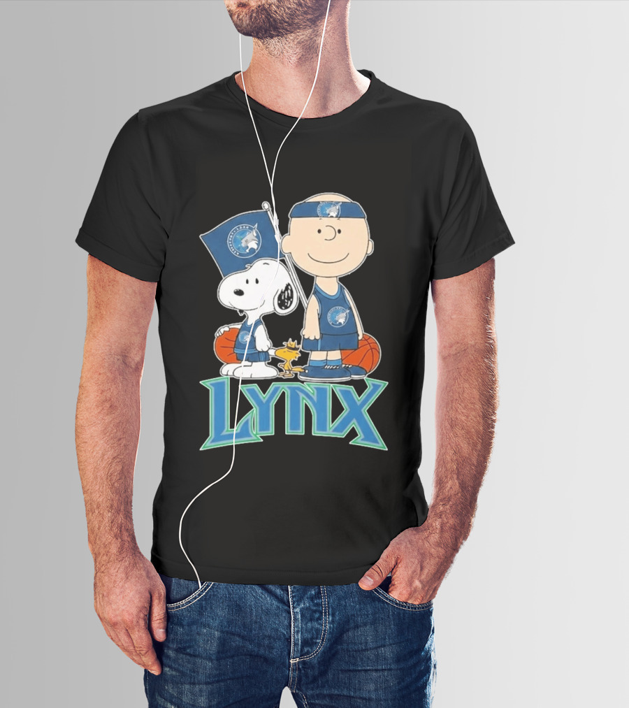 Minnesota Lynx Snoopy Charlie Brown WNBA Basketball Woodstock T-Shirt