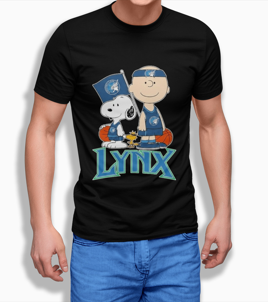 Minnesota Lynx Snoopy Charlie Brown WNBA Basketball Woodstock T-Shirt