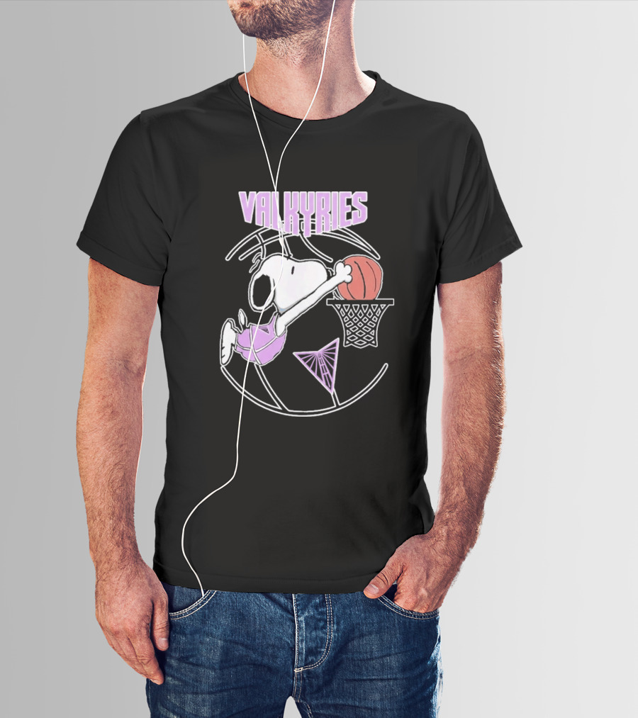 Snoopy Valkyries Basketball Dunk WNBA Golden State T-Shirt