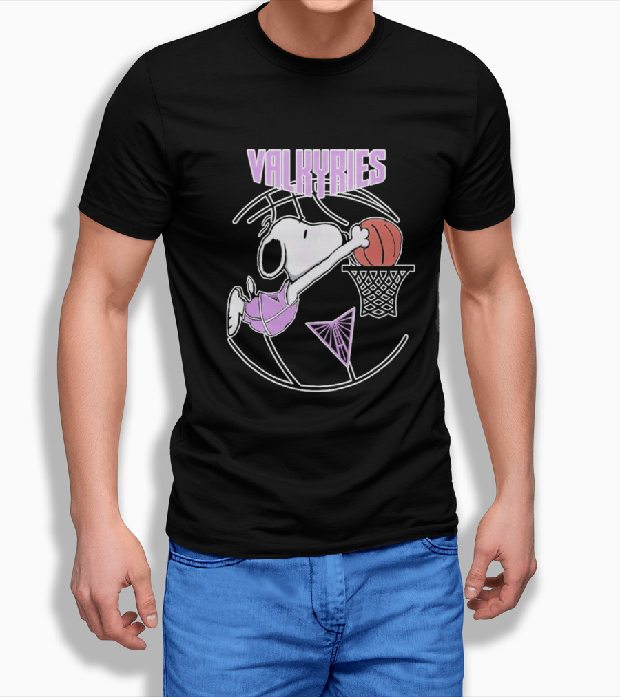 Snoopy Valkyries Basketball Dunk WNBA Golden State T-Shirt