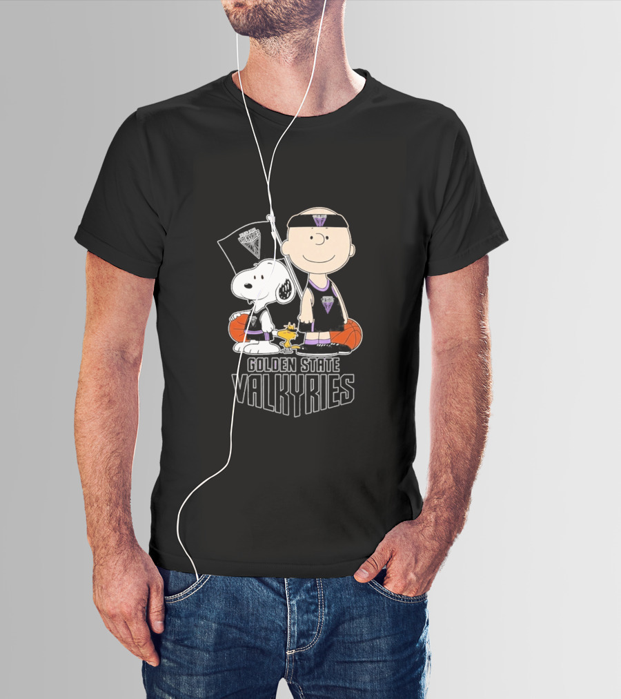 Golden State Valkyries Charlie Brown Snoopy WNBA Basketball T-Shirt