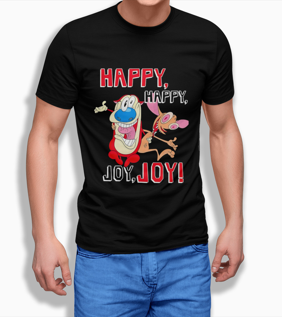 Happy Happy Joy Joy Ren Stimpy Characters T-Shirt