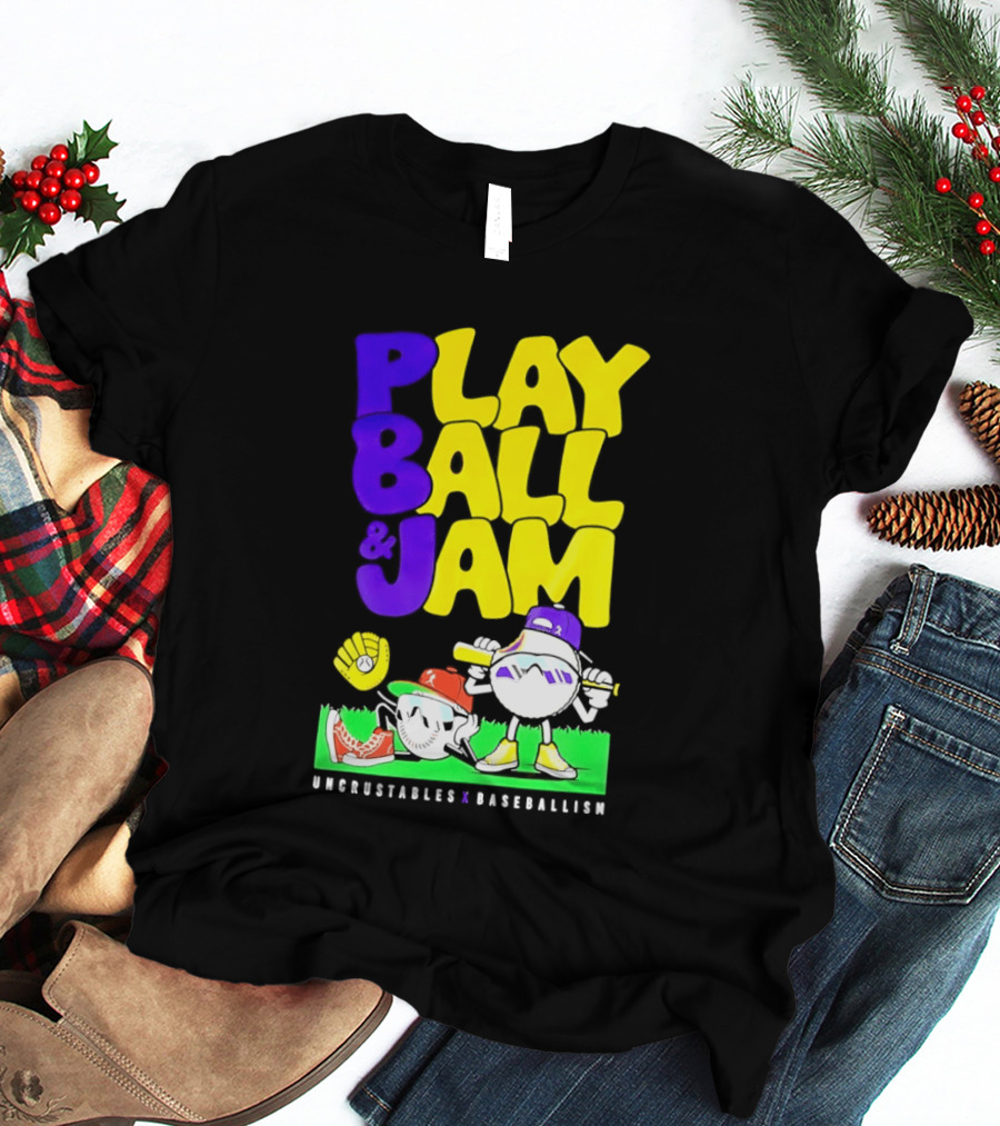 Play Ball Jam Uncrustables Baseball Fun T-Shirt