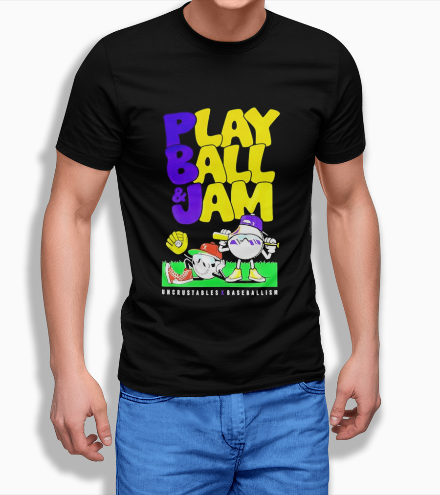Play Ball Jam Uncrustables Baseball Fun T-Shirt