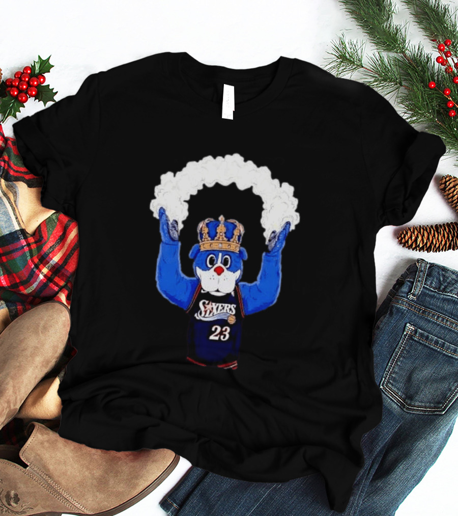 Philadelphia 76ers Franklin The Dog Mascot With Crown NBA 23 Play The Suns T-Shirt