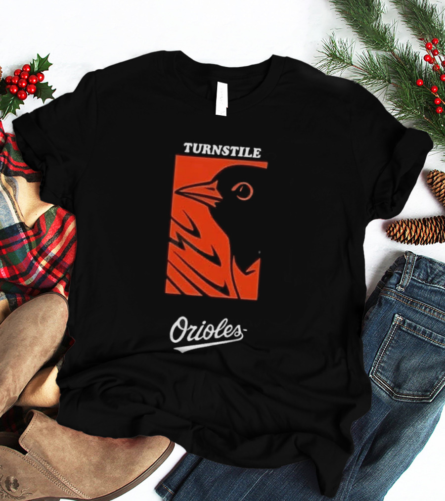 Turnstile Orioles Collaboration Bird Graphic Baltimore Team Merchandise T-Shirt