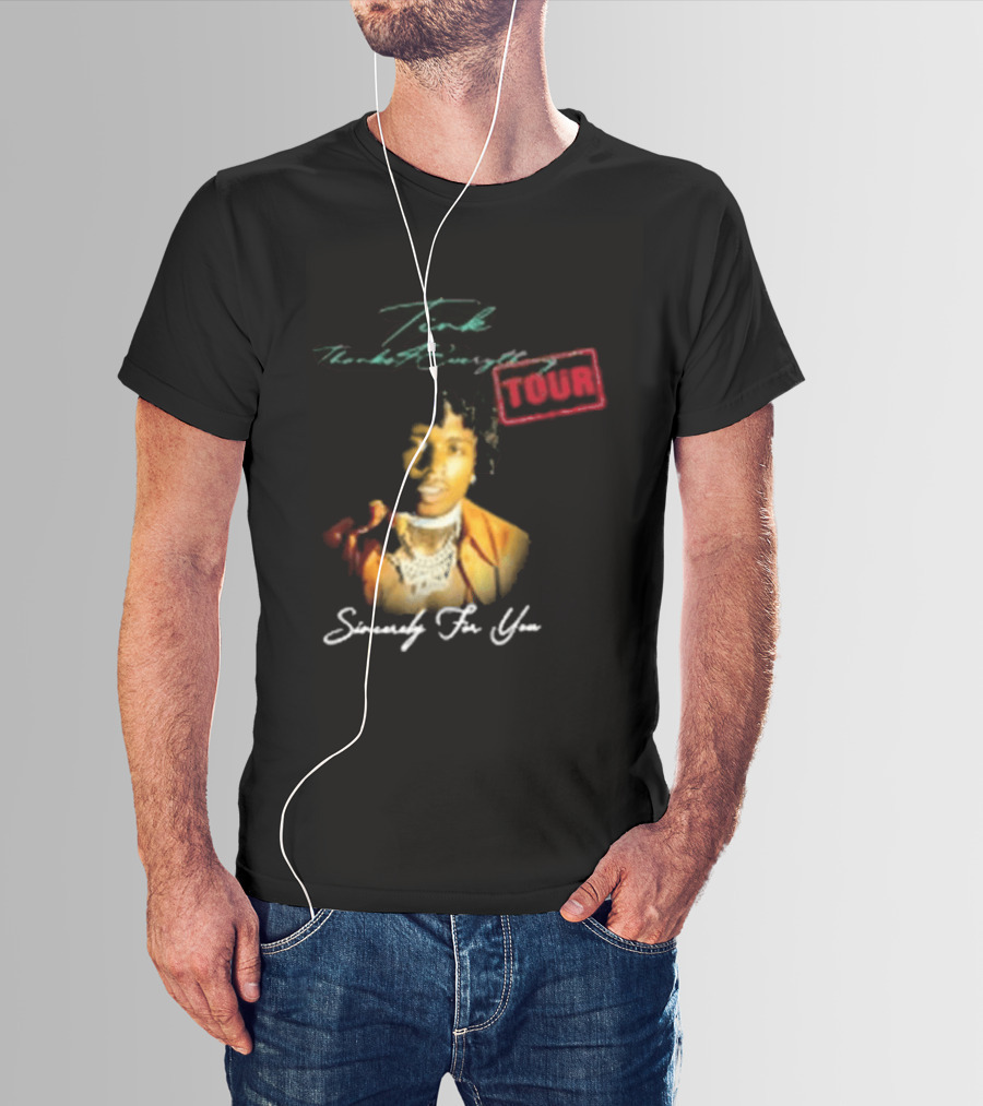 Que Jacquees Thanks 4 Everything Tour Signed You 5000 T-Shirt
