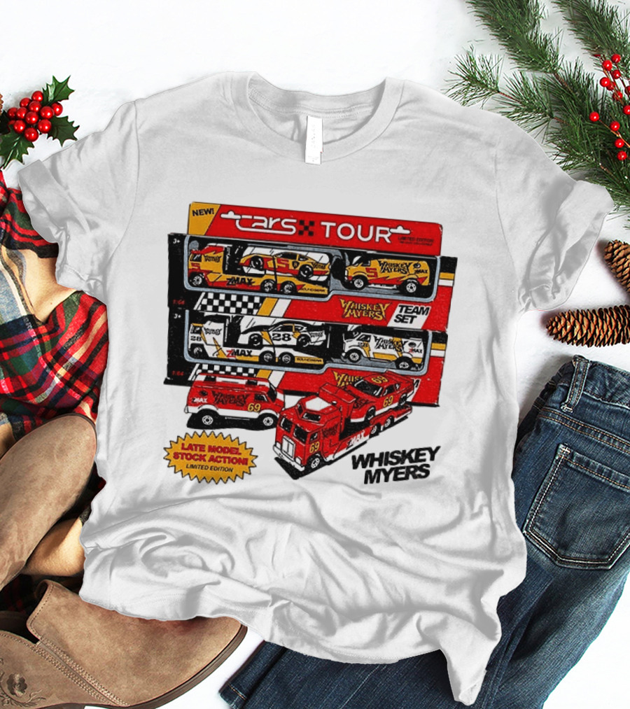NEW Cars Tour Whiskey Myers Team Set Late Model Stock Action Limited Edition T-Shirt