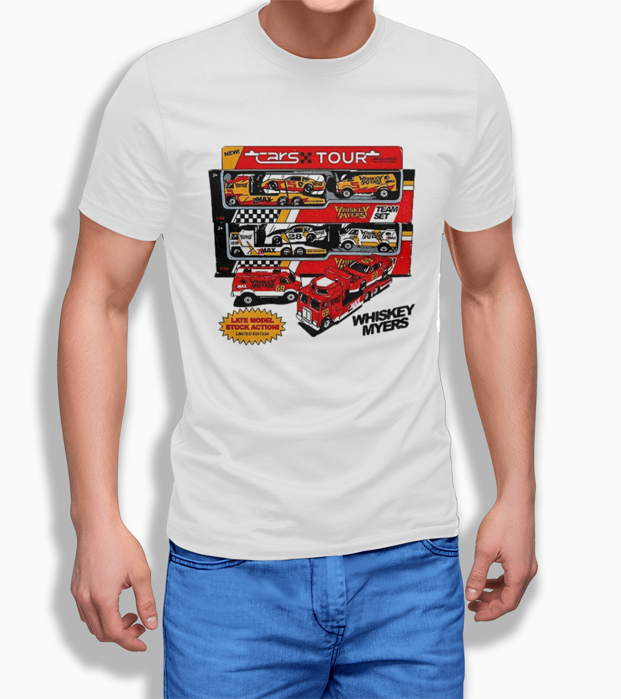 NEW Cars Tour Whiskey Myers Team Set Late Model Stock Action Limited Edition T-Shirt