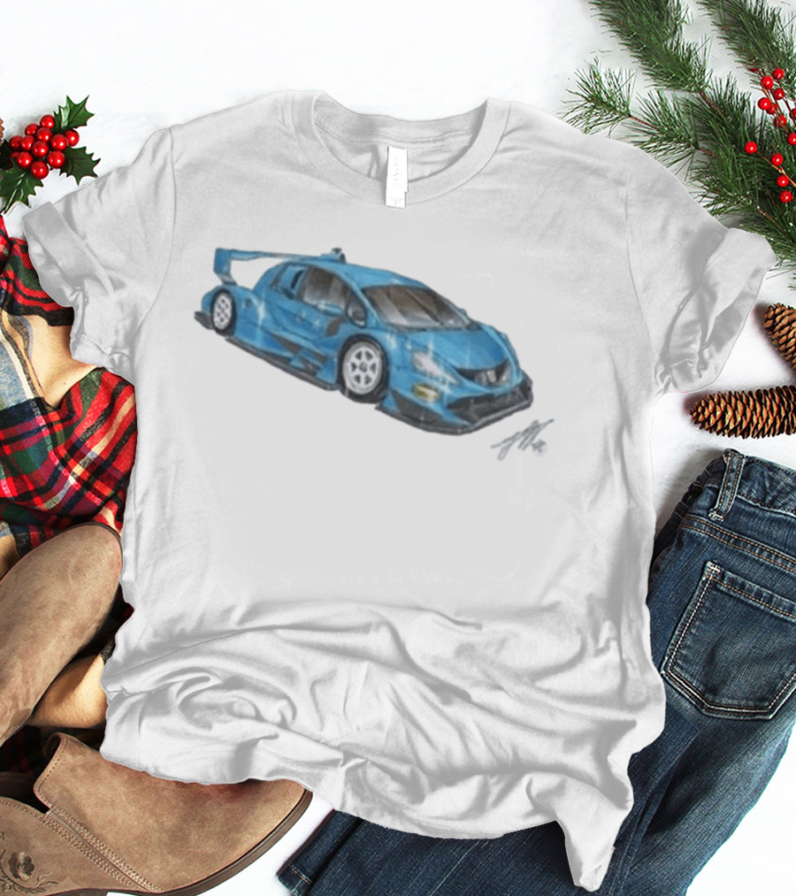 Grentperez Fig Blue Race Car T-Shirt