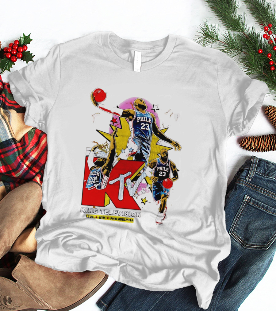 King Television Philadelphia 23 Philadelphia 76ers NBA KTV MTV Live T-Shirt