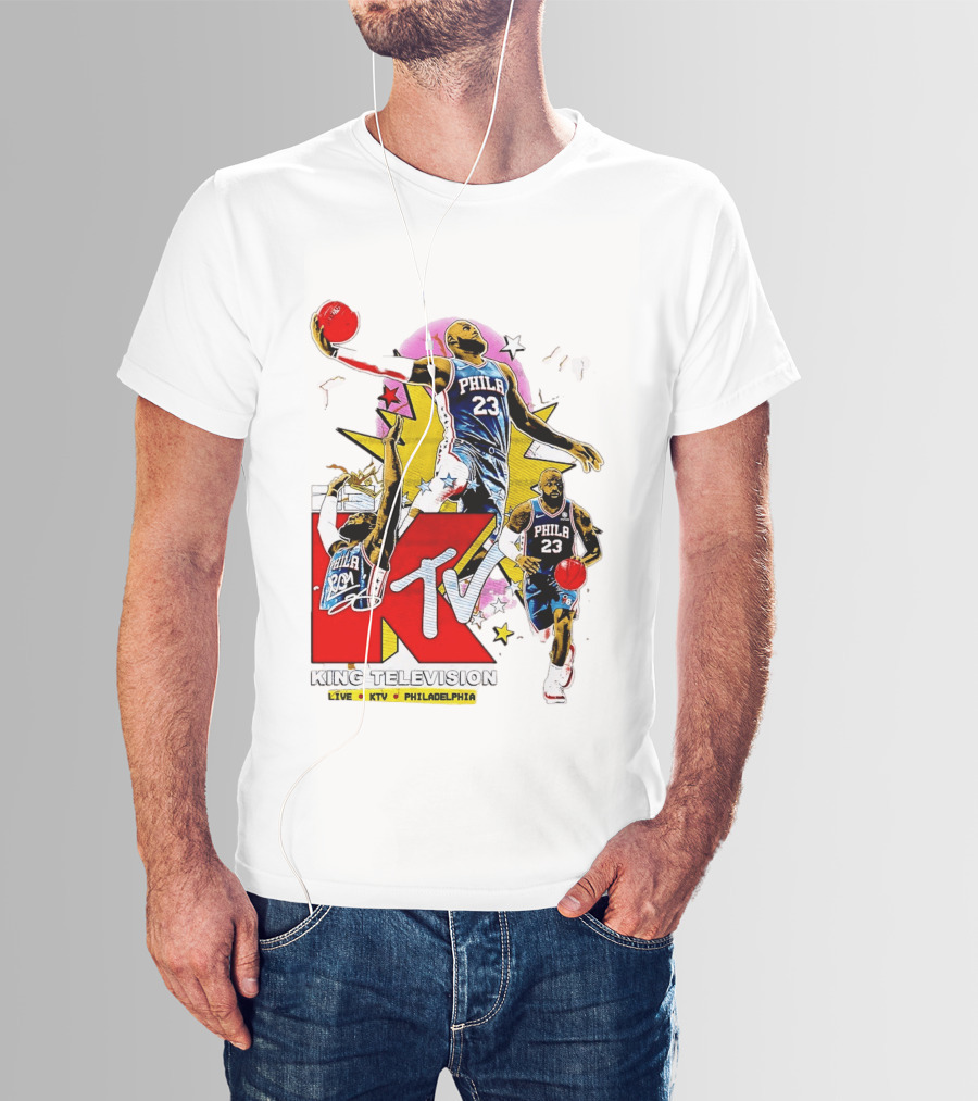 King Television Philadelphia 23 Philadelphia 76ers NBA KTV MTV Live T-Shirt