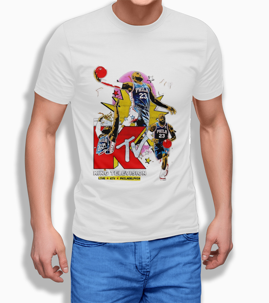 King Television Philadelphia 23 Philadelphia 76ers NBA KTV MTV Live T-Shirt