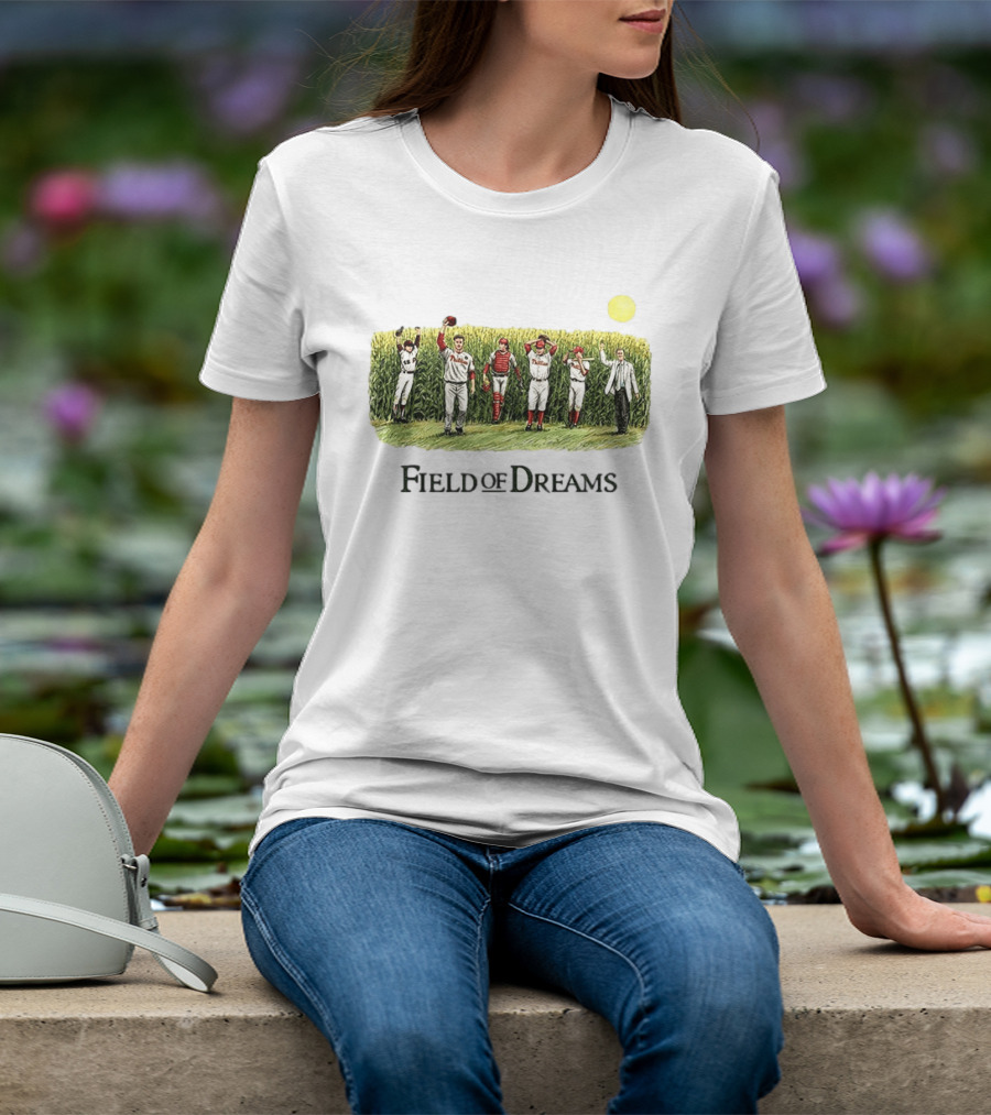 Philadelphia Phillies Baseball Go Phils Field Of Dreams Cornfield Players Scene T-Shirt