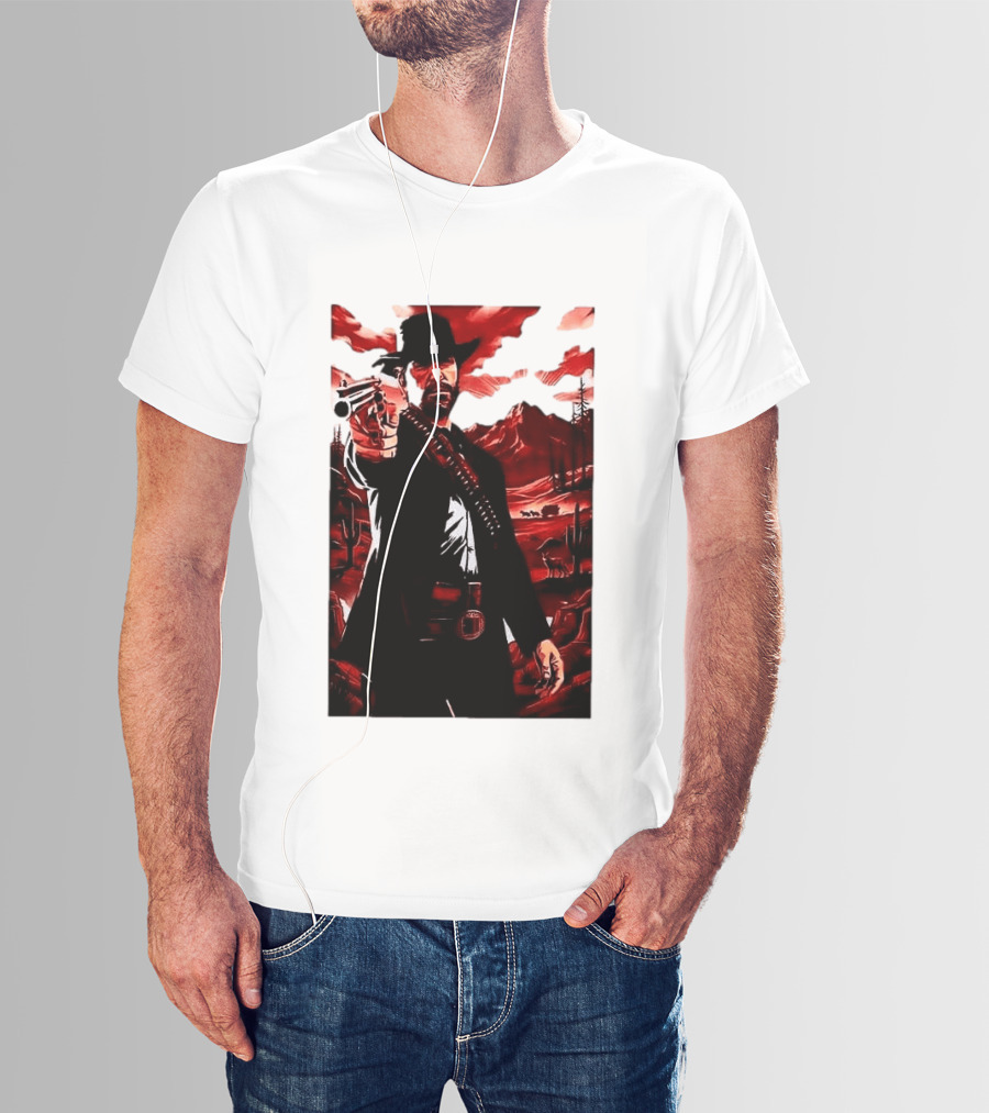 Red Dead Redemption 2 Cowboy Illustration Best Game Ever Made T-Shirt