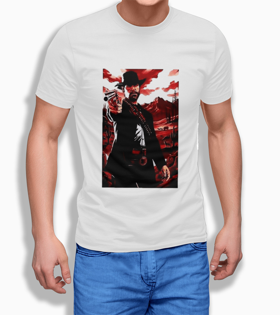 Red Dead Redemption 2 Cowboy Illustration Best Game Ever Made T-Shirt