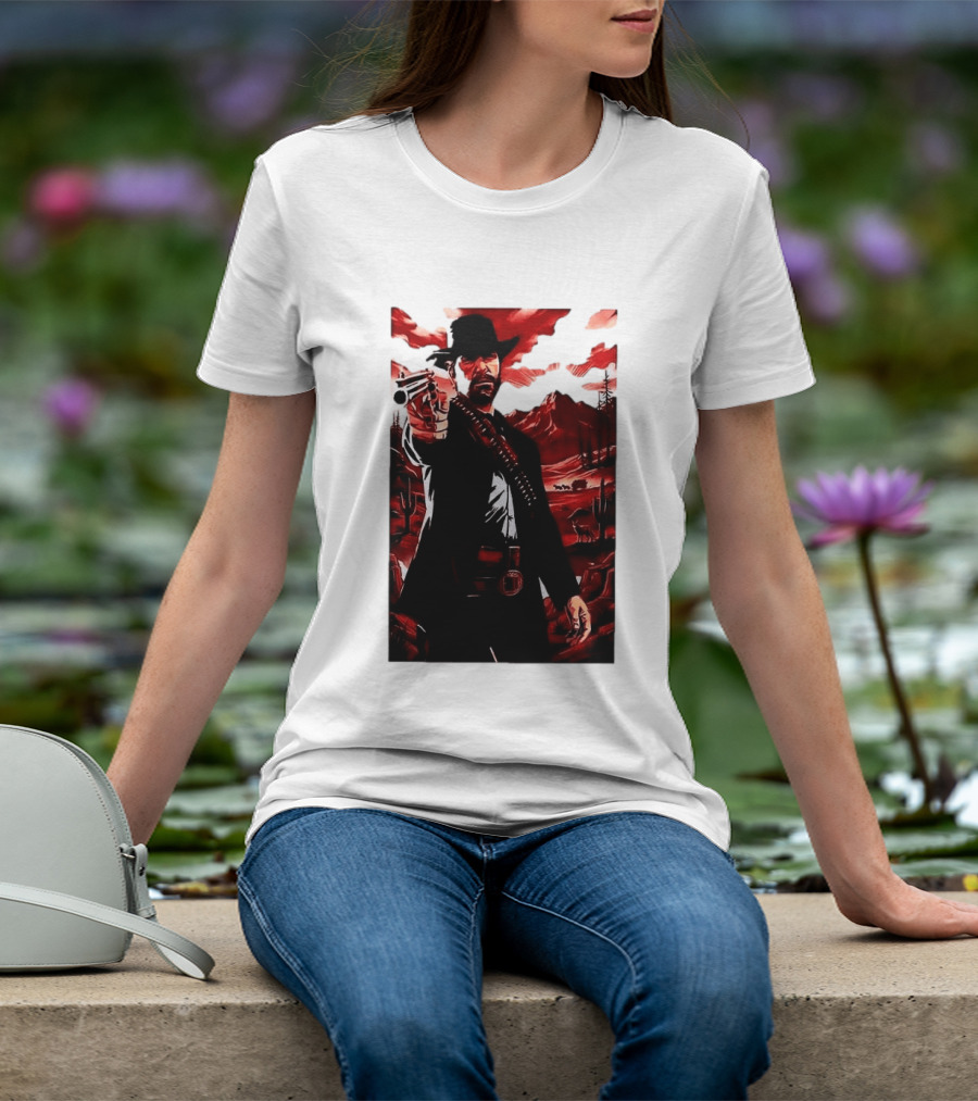 Red Dead Redemption 2 Cowboy Illustration Best Game Ever Made T-Shirt