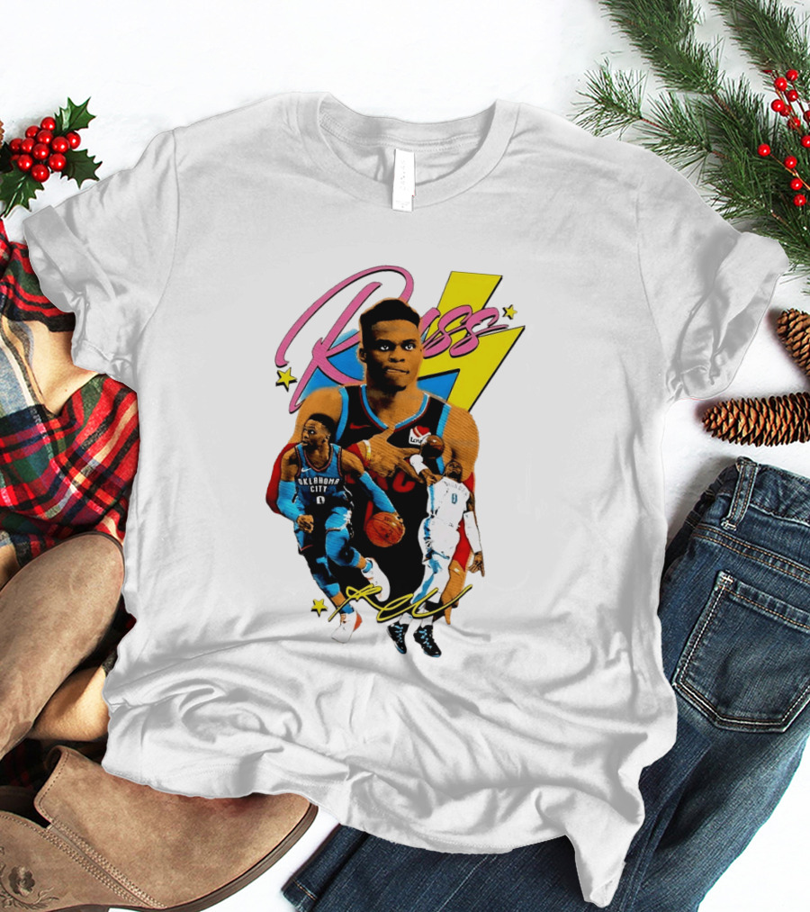 Russell Westbrook Oklahoma City Thunder NBA Russ Basketball Player Iconic Moments T-Shirt