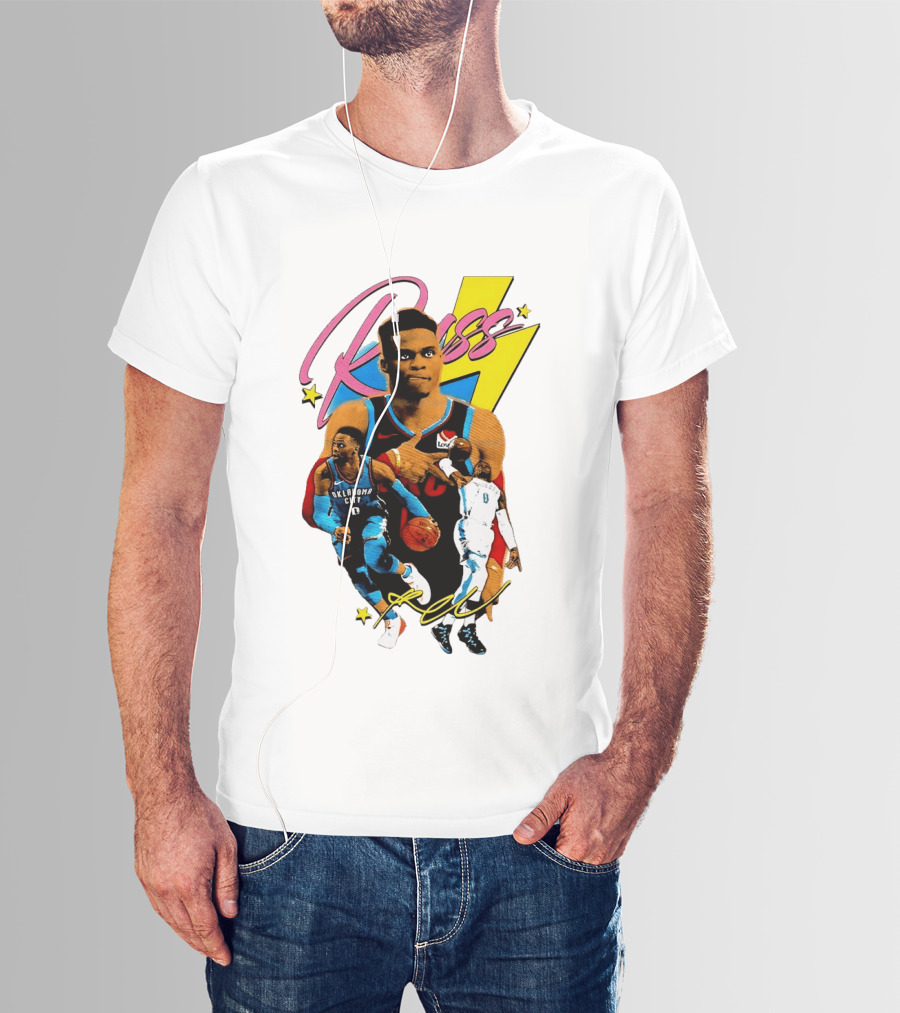 Russell Westbrook Oklahoma City Thunder NBA Russ Basketball Player Iconic Moments T-Shirt