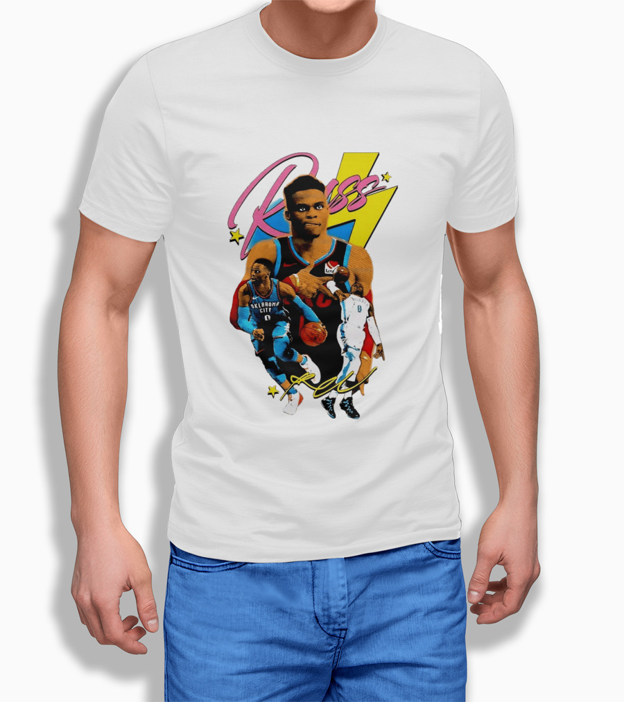 Russell Westbrook Oklahoma City Thunder NBA Russ Basketball Player Iconic Moments T-Shirt