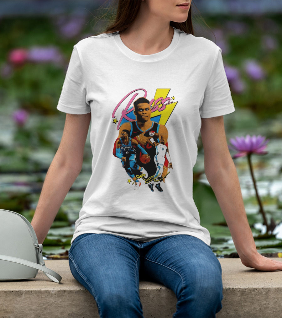 Russell Westbrook Oklahoma City Thunder NBA Russ Basketball Player Iconic Moments T-Shirt