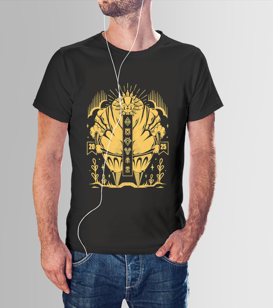 2025 Sun God Symbols Ornate Geometric Motif T-Shirt