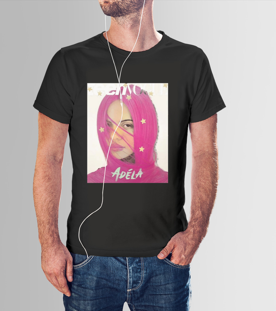Teen Vogue Cover Adéla Pink Hair Star Accents T-Shirt