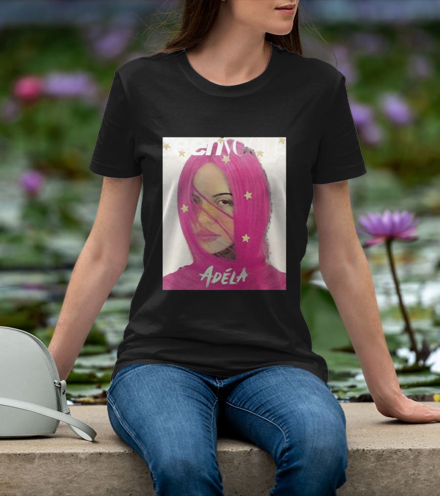 Teen Vogue Cover Adéla Pink Hair Star Accents T-Shirt