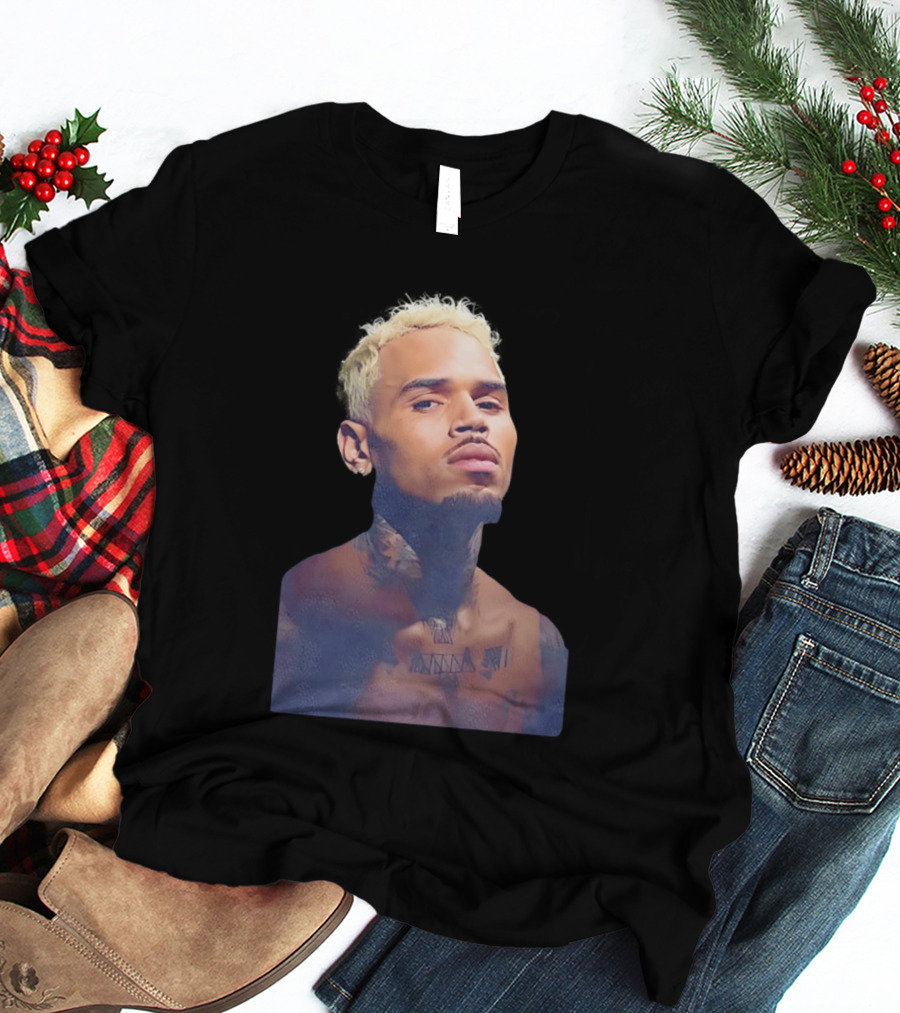 Chris Brown Blond Hair Tattoo T-Shirt